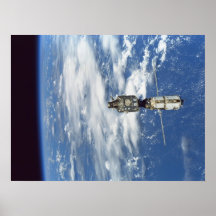 Vista de la estación espacial internacional del de posters