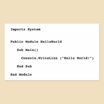 Visual Basic Hello World Greeting stickers