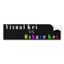 Visual Kei vs Oshare Kei bumper stickers by NewLight Visual Kei vs Oshare Kei bumper stickers