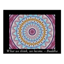 Visual Prayer Design with ZEN Buddhist Quote Post Cards