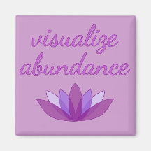 Visualize Abundance with Lotus Refrigerator Magnet