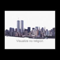 Visualize no Religion postcards