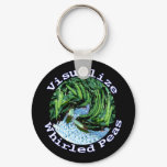 round_keychain - Promote World Peace with this Visualize Whirled Peas design.: Sizes  Available colors: 0