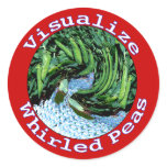 round_sticker - Promote World Peace with this Visualize Whirled Peas design.: Sizes  Available colors: 0