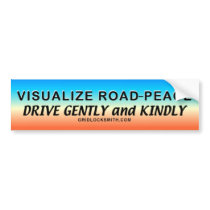 VisualizeRoad-Peace.. bumper stickers