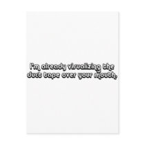 Visualizing Duct Tape Over Your Mouth postcards