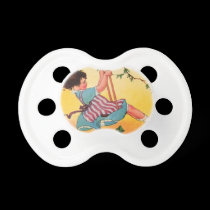 vitage girl pacifier pacifiers