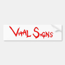 vital signs bumper sticker