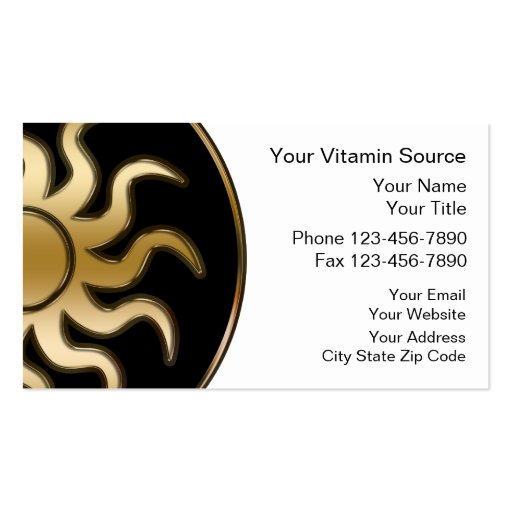 Vitamins Business Card (front side)