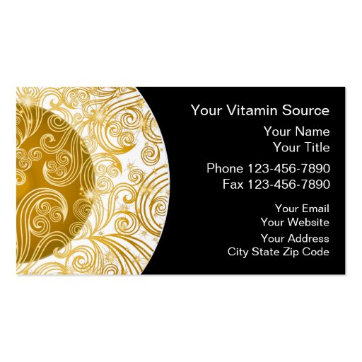 Vitamins Business Card (front side)