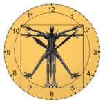 Vitruvian Alien Round Wall Clock