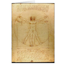 Vitruvian Man by Leonardo da Vinci Card