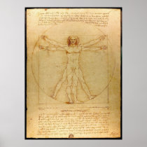Vitruvian Man by Leonardo da Vinci Print