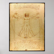 Vitruvian Man by Leonardo da Vinci Print
