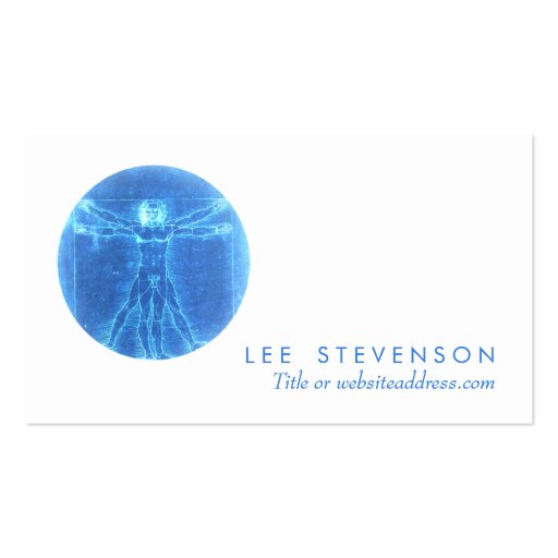 Vitruvian Man Health Care Business Card (front side)