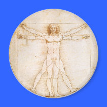 Vitruvian man magnet