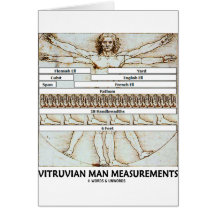Vitruvian Man Measurements Cards