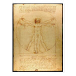 Vitruvian man. post cards