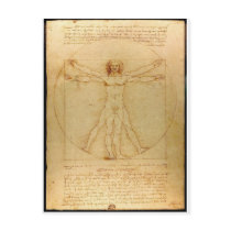 Vitruvian man. post cards