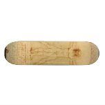 Vitruvian man. skateboard deck