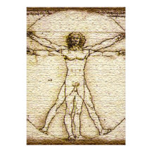 vitruvian man vector image digital design burlap custom invites