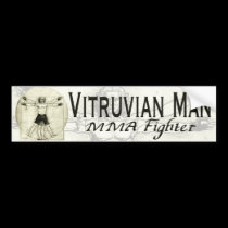 Vitruvian MMA Man bumper stickers