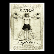 Vitruvian MMA Man posters