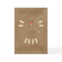 Vitruvian Monkey greeting card