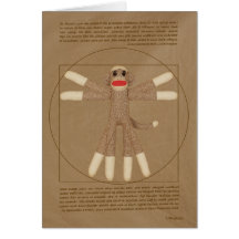 Vitruvian Monkey greeting card