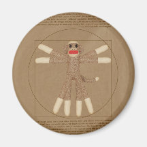 Vitruvian Monkey Magnet