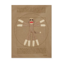 Vitruvian Monkey Postcard