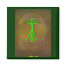 Vitruvian Space Alien v2 magnet