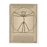Vitruvian Stickman Postcard