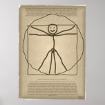 Vitruvian Stickman Poster posters
