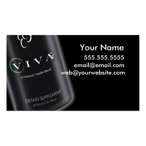 Viva Black Business Card - Dark (front side)