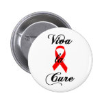Viva la Cure - Red Ribbon Pinback Button