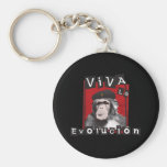 Viva la Evolucion Ape Basic Round Button Keychain