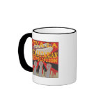 ringer_mug - Viva la Meatatarian Revolution!  With fists pumped into the air join the Meatatarian Movement for more meat.: Sizes  Available colors: black