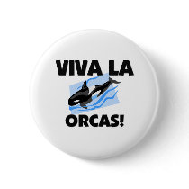 Viva La Orcas buttons by AnimalShirts Viva La Orcas buttons