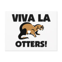 Viva La Otters postcards by AnimalShirts Viva La Otters postcards