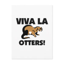 Viva La Otters postcards by AnimalShirts Viva La Otters postcards