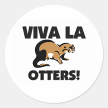 Viva La Otters Round Sticker