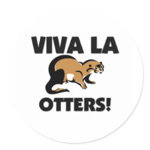 Viva La Otters stickers by AnimalShirts Viva La Otters stickers