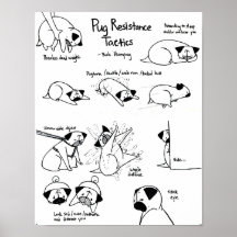 Viva La Pug Resistance! Poster
