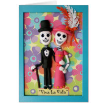 Viva La Vida Day of the Dead Wedding Card