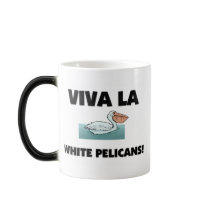 Viva La White Pelicans mugs by AnimalShirts Viva La White Pelicans mugs