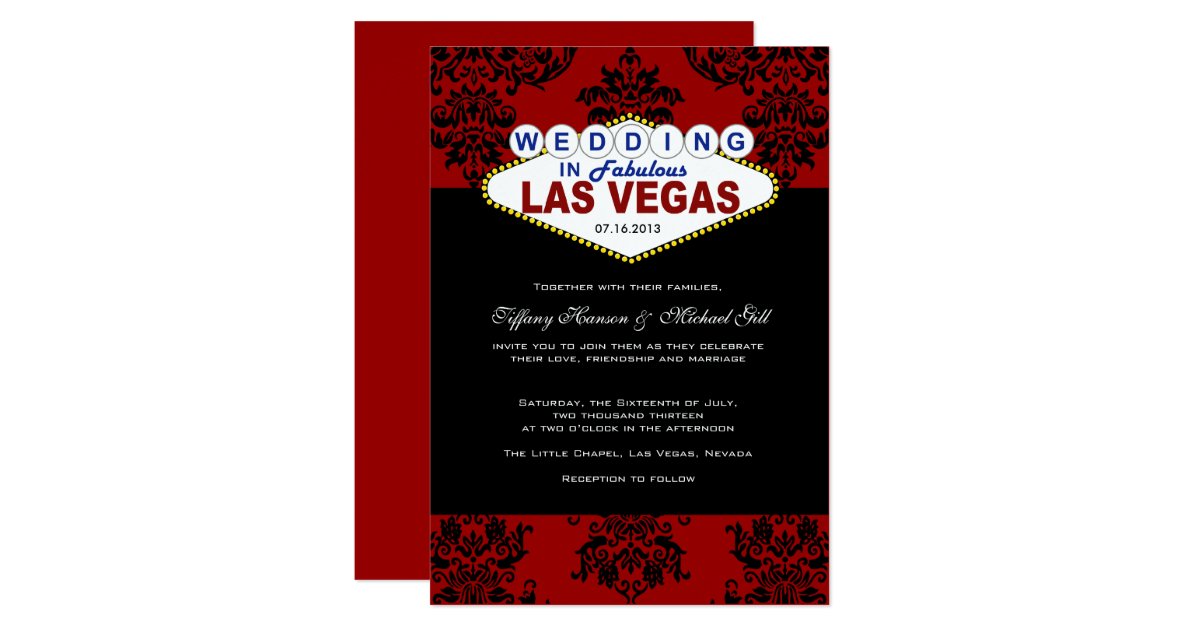 Viva Las Vegas Wedding Invitation Zazzle