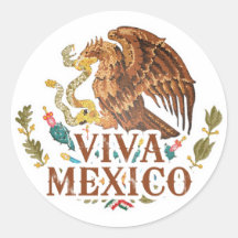 Viva Mexico Round Sticker