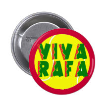 VIVA RAFA with Tennis Ball Pinback Buttons