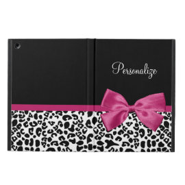 Vivacious Pink Ribbon Modern Fashion Leopard Print iPad Air Cases